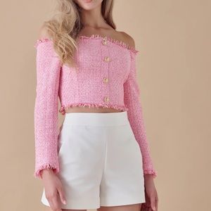 Brand new Tweed Endless Rose Top